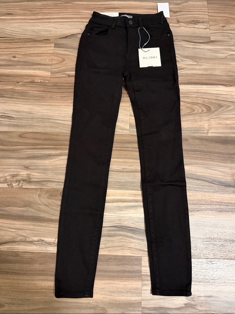 DL1961 Florence Skinny Mid Rise Instasculpt Ankle Black Jeans Women Sz. 24 NWT
